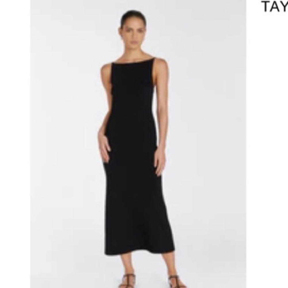 DISSH Taylor Sleek Black Midi Dress